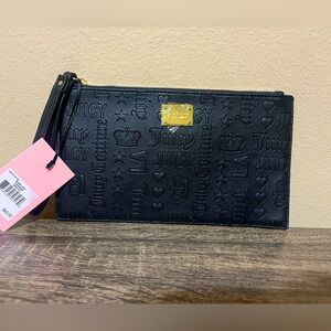 Juicy Couture Wristlet Black Full Size NEW